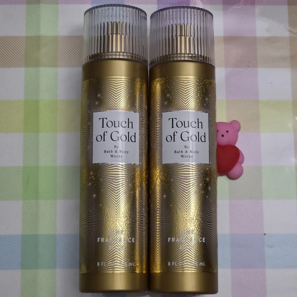 Bath & Body Works Touch of Gold Fine Fragrance Mist Set of 2 NEW